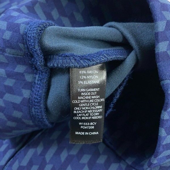 Betabrand Womens Bootcut Pants Blue Chevron S New - Picture 10 of 12